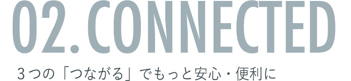02.CONNECTED 3つの「つながる」でもっと安心・便利に