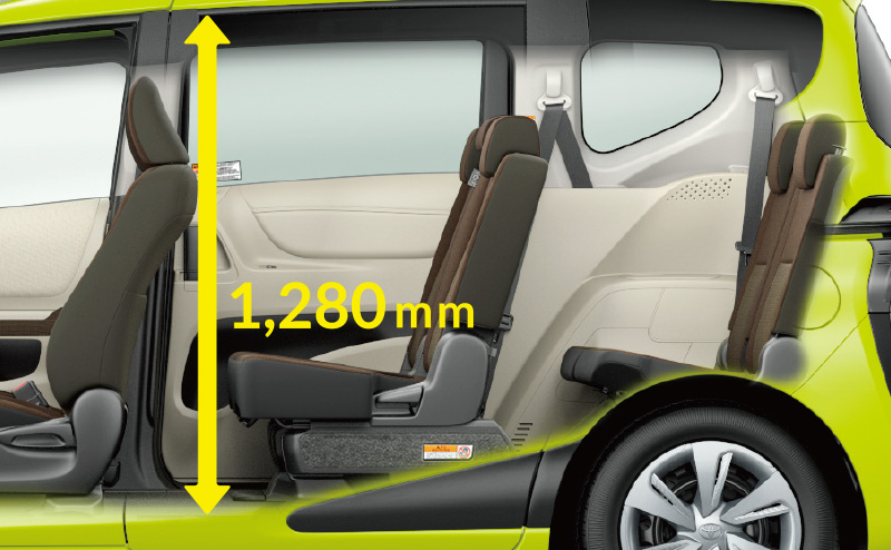 さらに室内が高くなり広々使えます